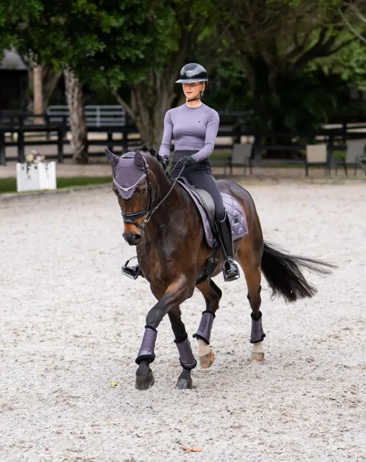 Equestrian Stockholm Ear Bonnet -  Dark Violet Equestrian Stockholm