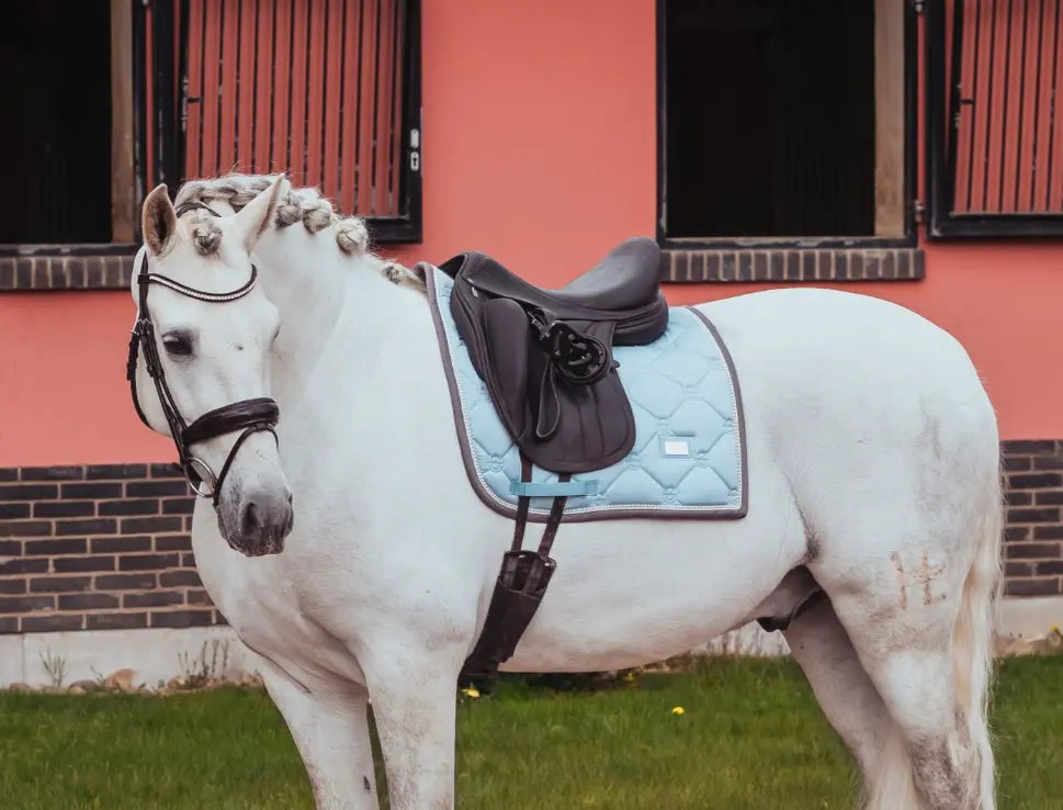 Equestrian Stockholm Ice Blue Pearl Classic Dressage Pad Equestrian Stockholm