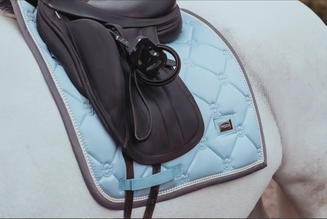 Equestrian Stockholm Ice Blue Pearl Classic Dressage Pad Equestrian Stockholm