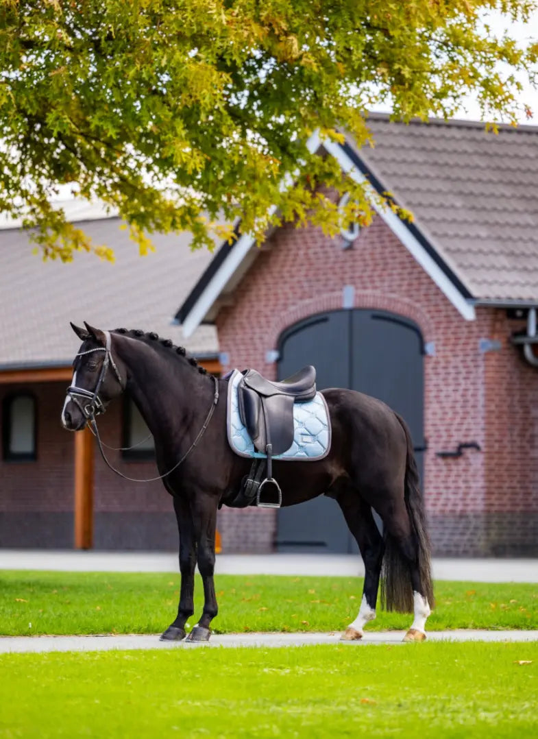 Equestrian Stockholm Ice Blue Pearl Classic Dressage Pad Equestrian Stockholm