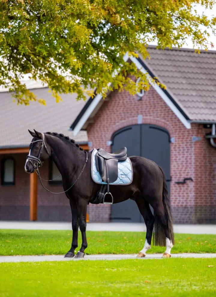 Equestrian Stockholm Ice Blue Pearl Classic Dressage Pad Equestrian Stockholm