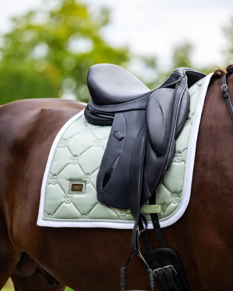 Equestrian Stockholm Pistachio White Classic Dressage Pad Equestrian Stockholm