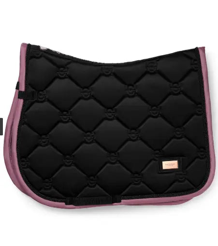 Equestrian Stockholm Saddle Pad -  Black Blush (Breast Cancer) Equestrian Stockholm