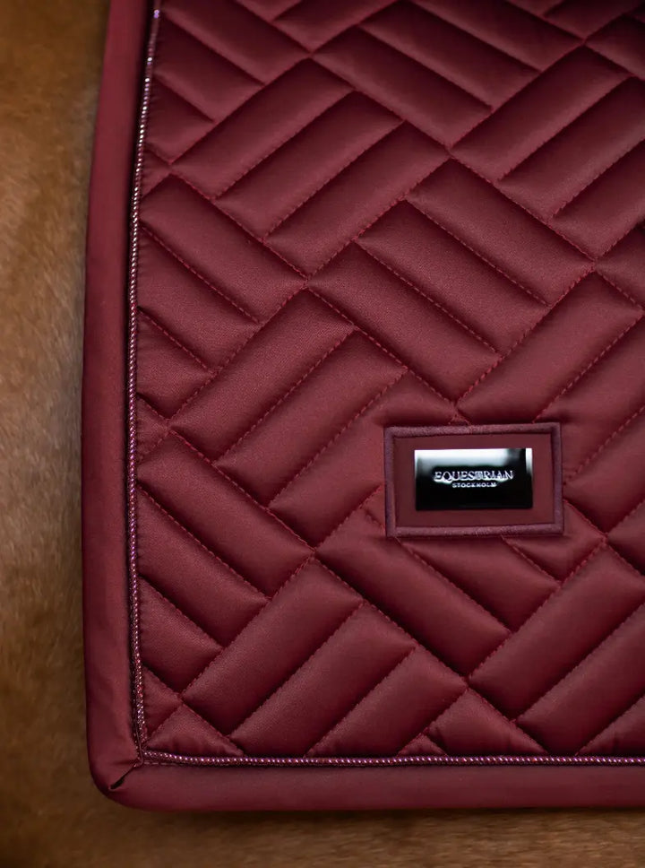 Equestrian Stockholm Saddle Pad Modern Bordeaux Equestrian Stockholm