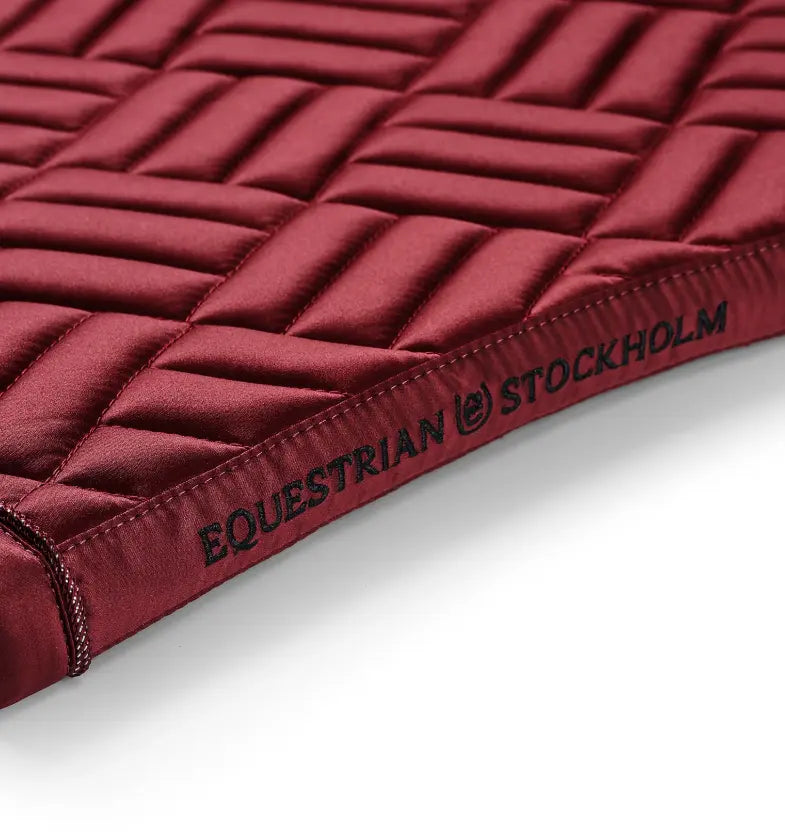 Equestrian Stockholm Saddle Pad Modern Bordeaux Equestrian Stockholm