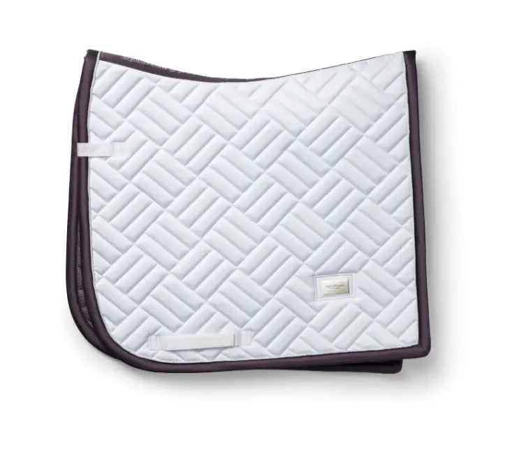 Equestrian Stockholm Saddle Pad -  Modern White Dark Violet Equestrian Stockholm