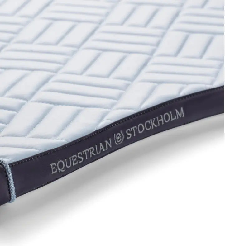 Equestrian Stockholm Saddle Pad -  Modern White Dark Violet Equestrian Stockholm