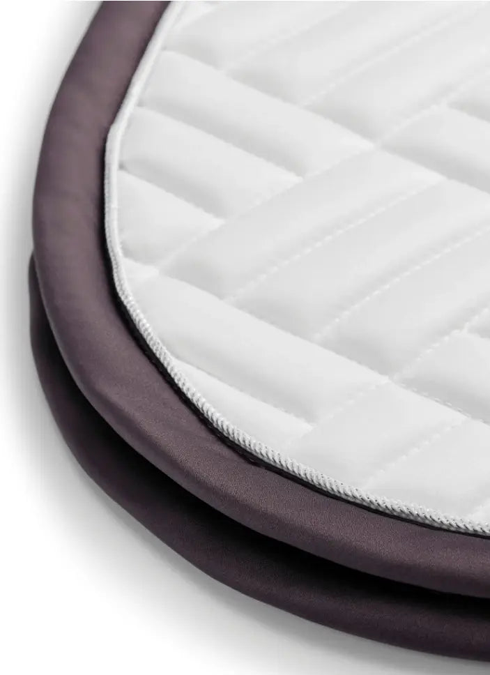Equestrian Stockholm Saddle Pad -  Modern White Dark Violet Equestrian Stockholm