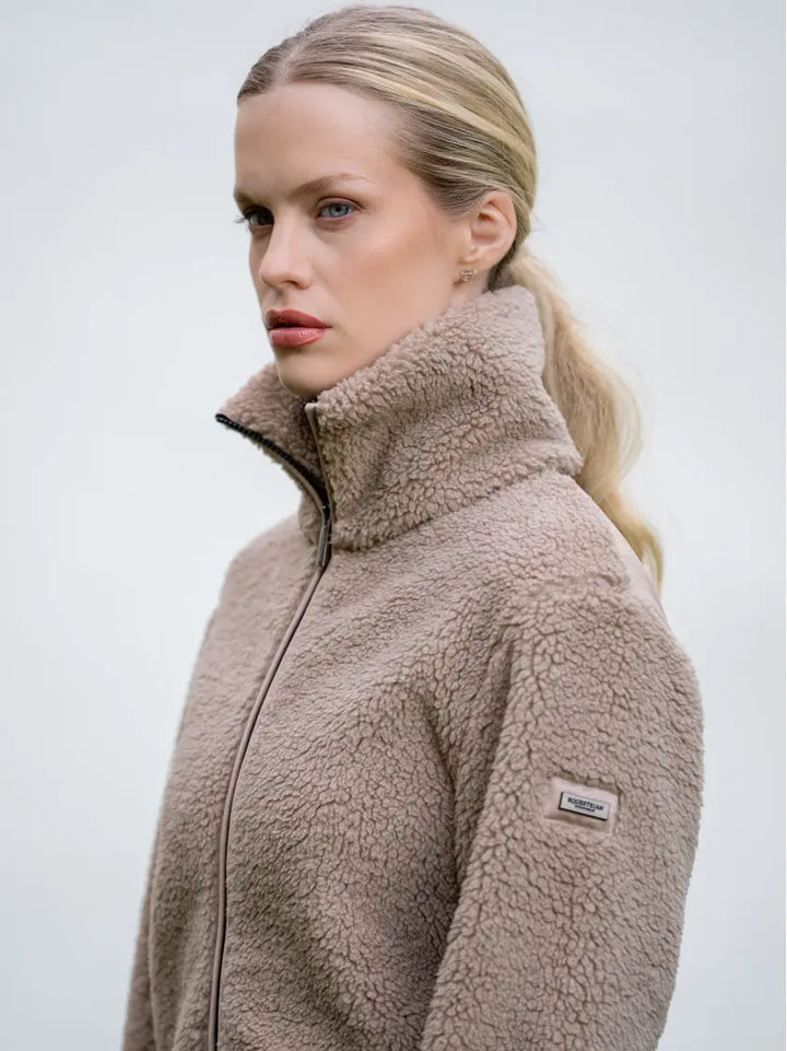Equestrian Stockholm Teddy Fleece Jacket - Sand Equestrian Stockholm