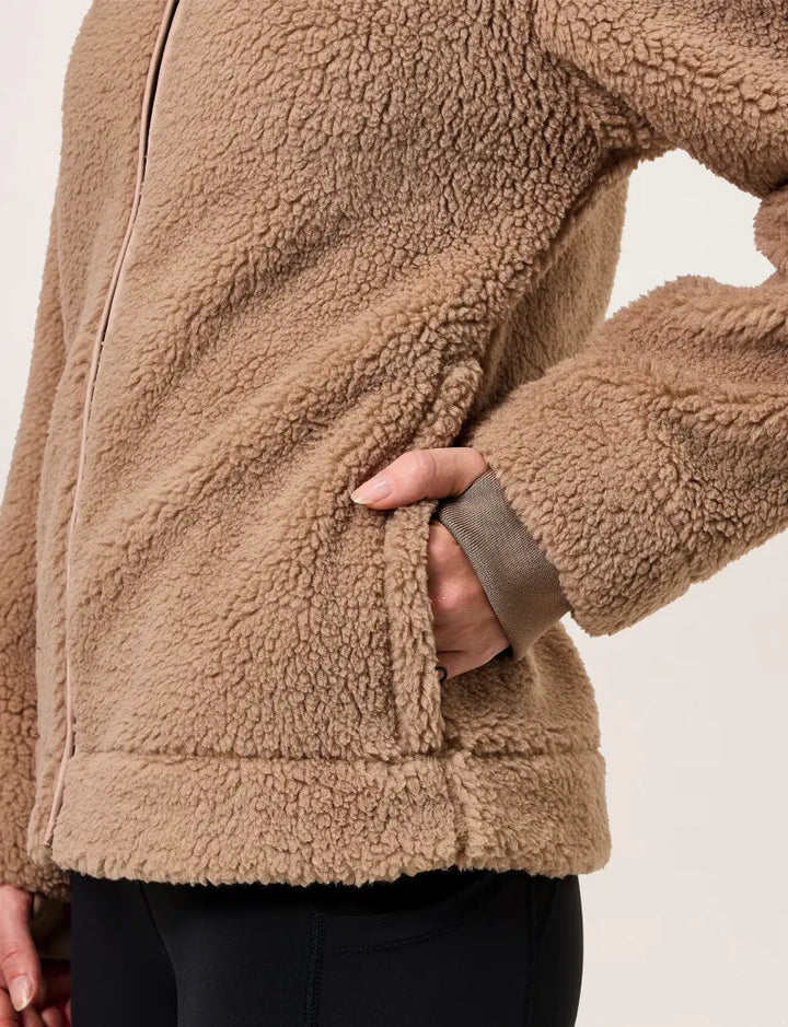 Equestrian Stockholm Teddy Fleece Jacket - Sand Equestrian Stockholm