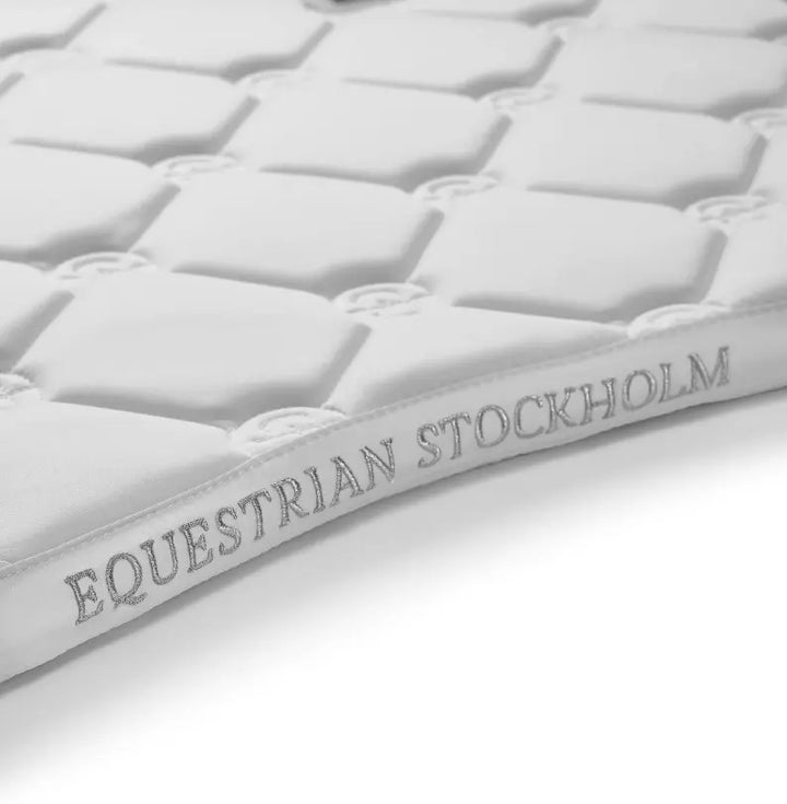 Equestrian Stockholm White Perfection Silver Dressage Pad Equestrian Stockholm