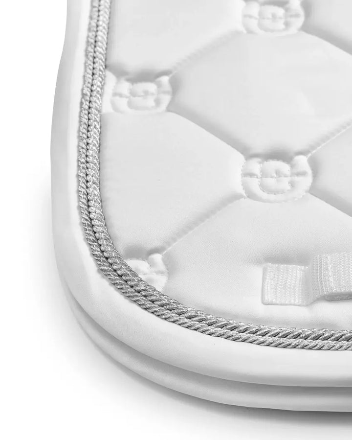 Equestrian Stockholm White Perfection Silver Dressage Pad Equestrian Stockholm