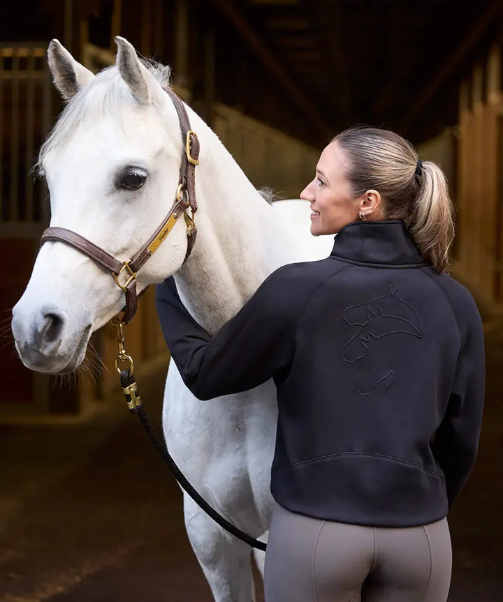 Etched Equine Half Zip Sweatshirt Kerrits#color_black