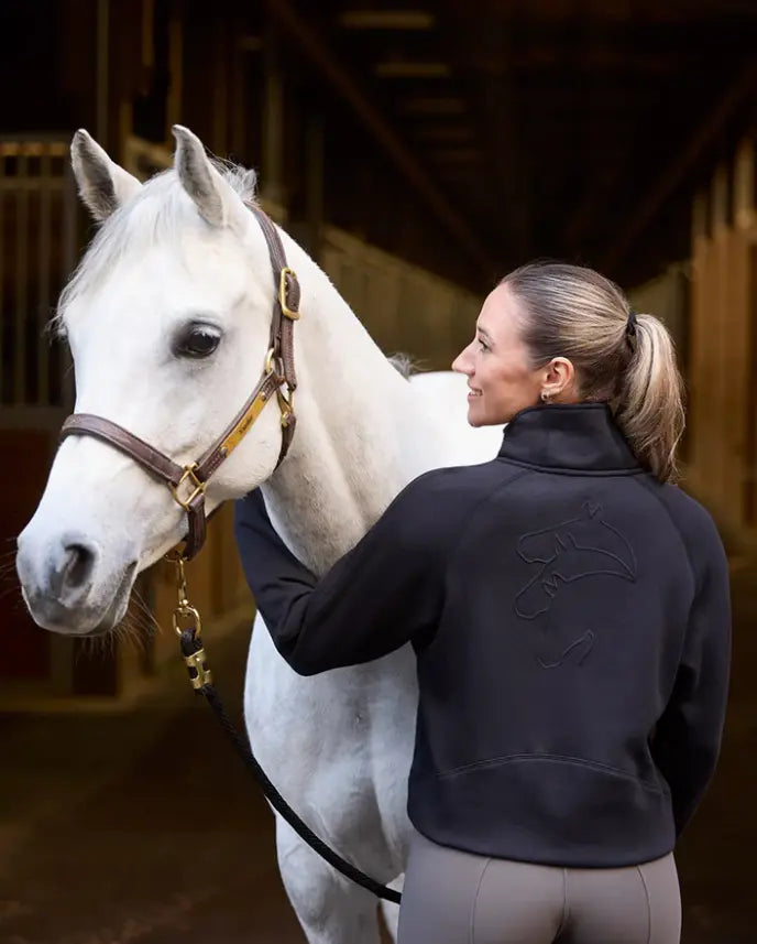 Etched Equine Half Zip Sweatshirt Kerrits#color_black