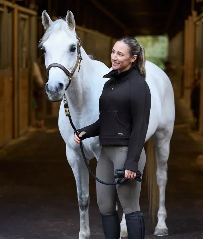 Etched Equine Half Zip Sweatshirt Kerrits#color_black