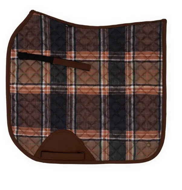 Field Plaid & Hickory Saddle Pad 16 Cypress