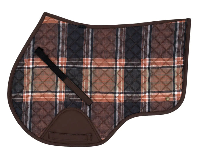 Field Plaid & Hickory Saddle Pad - Pre Order 16 Cypress
