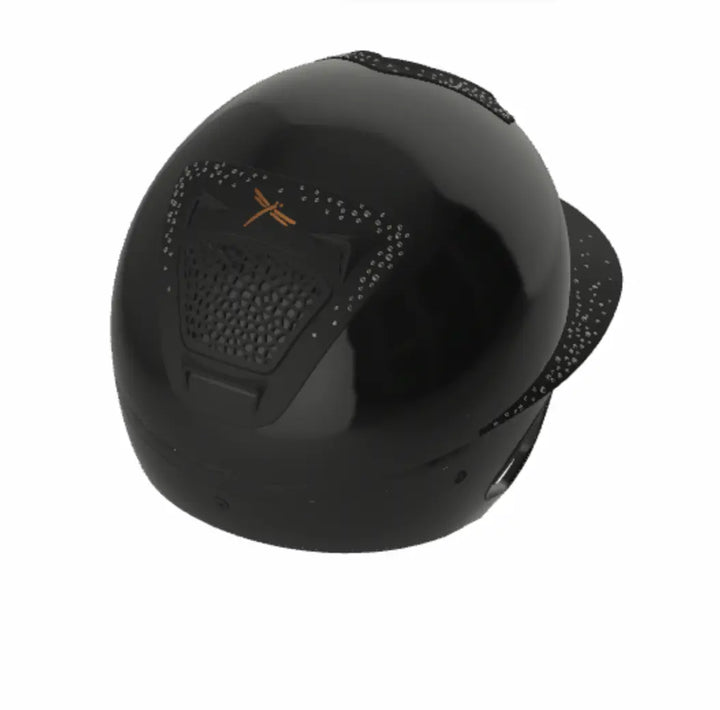 Freejump Voronoï Helmet - Black Gloss Shell with Matte Silver Crystal Grill &amp; Visor Freejump