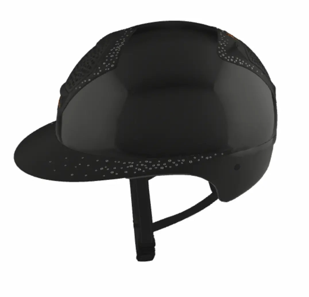 Freejump Voronoï Helmet - Black Gloss Shell with Matte Silver Crystal Grill &amp; Visor Freejump