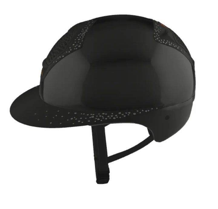 Freejump Voronoï Helmet - Black Gloss Shell with Matte Silver Crystal Grill &amp; Visor Freejump