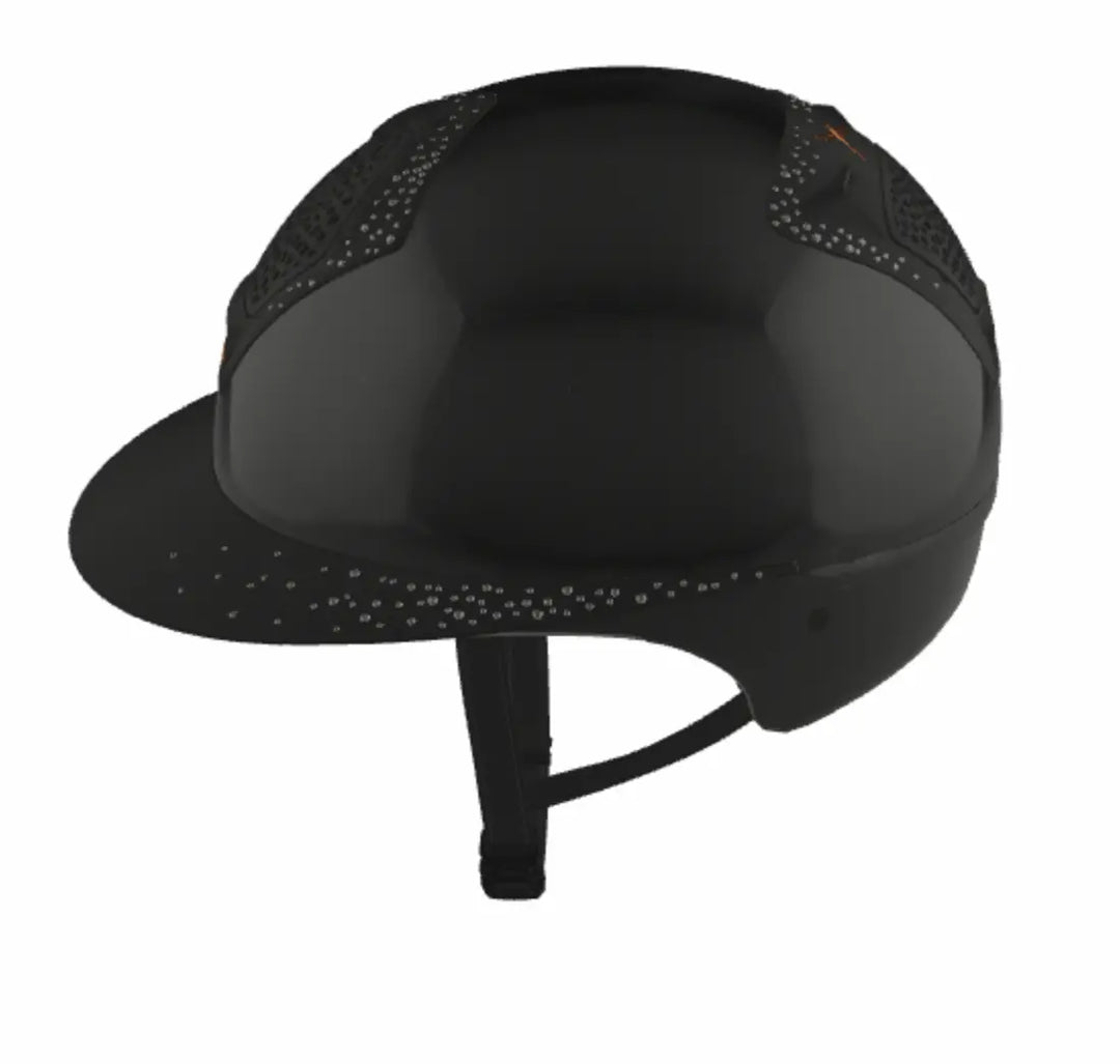 Freejump Voronoï Helmet - Black Gloss Shell with Matte Silver Crystal Grill &amp; Visor Freejump