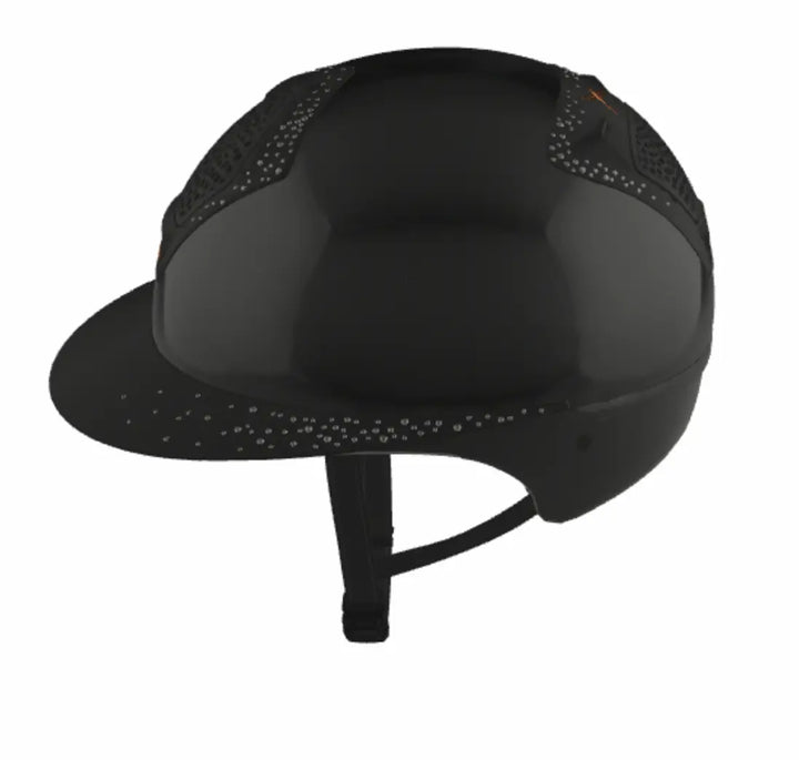 Freejump Voronoï Helmet - Black Gloss Shell with Matte Silver Crystal Grill &amp; Visor Freejump