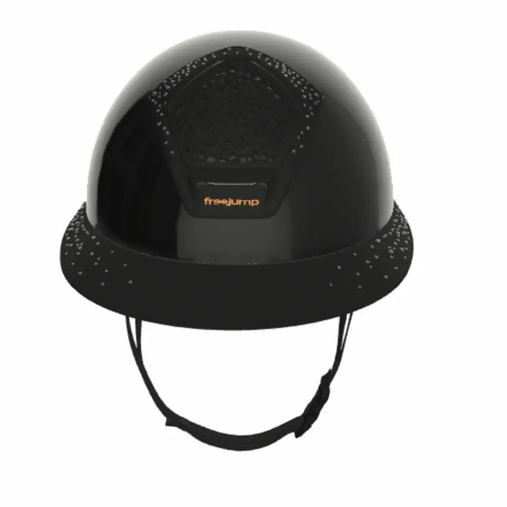 Freejump Voronoï Helmet - Black Gloss Shell with Matte Silver Crystal Grill &amp; Visor Freejump