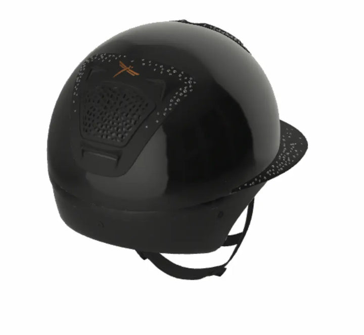 Freejump Voronoï Helmet - Black Gloss Shell with Matte Silver Crystal Grill &amp; Visor Freejump