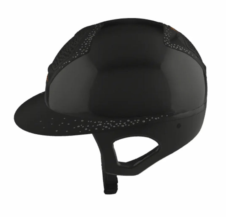 Freejump Voronoï Helmet - Black Gloss Shell with Matte Silver Crystal Grill &amp; Visor Freejump