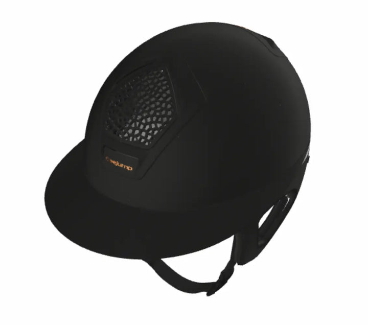 Freejump Voronoï Helmet - Black Matte Shell with Catechu Black Grill &amp; Modling Freejump
