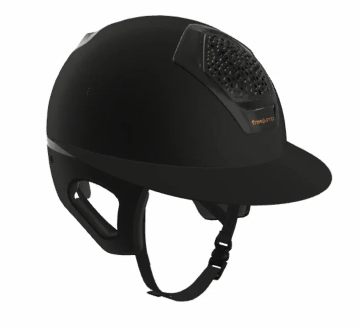 Freejump Voronoï Helmet - Black Matte Shell with Gloss Grill Freejump