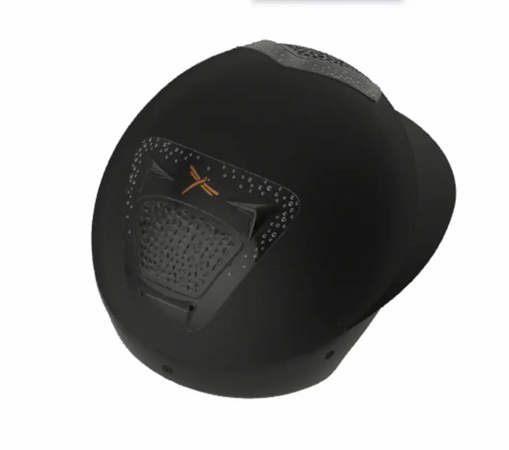 Freejump Voronoï Helmet - Black Matte Shell with Gloss Silver Crystal Grill Freejump