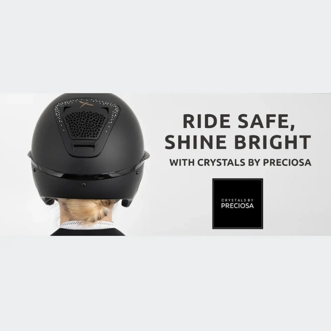 Freejump Voronoï Helmet - Full Black Matte with Crystal Grill and Wide Crystal Brim Freejump