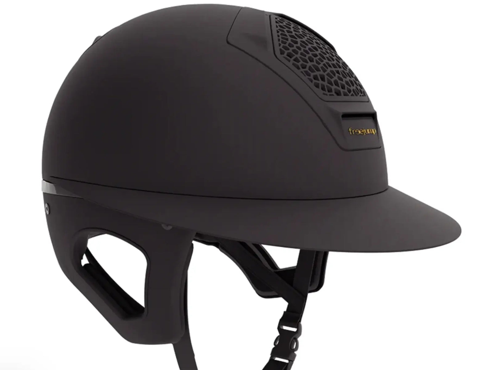 Freejump Voronoï Helmet - Full Matte Black Wide Brim ABS Shell Freejump
