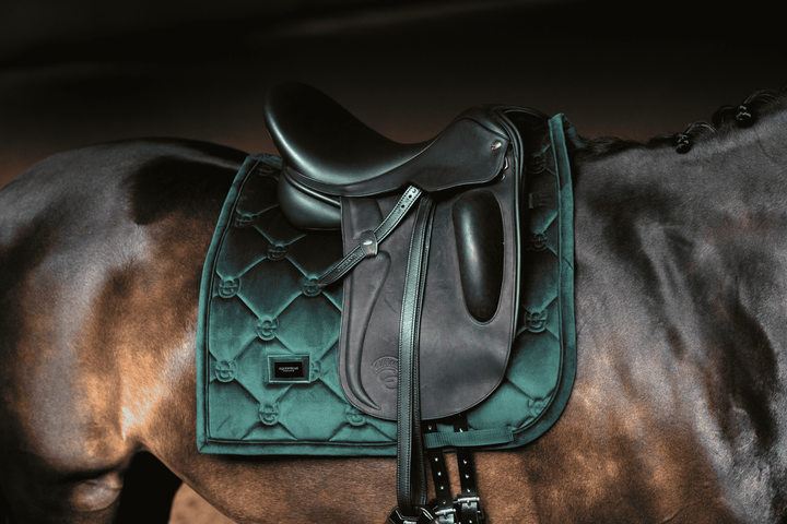 Equestrian Stockholm Velvet Classic Dressage Pad - Sycamore Green
