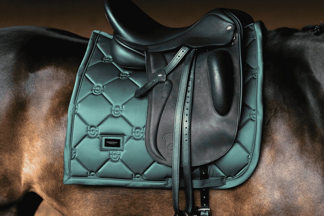 Equestrian Stockholm Satin Classic Dressage Pad - Sycamore Green