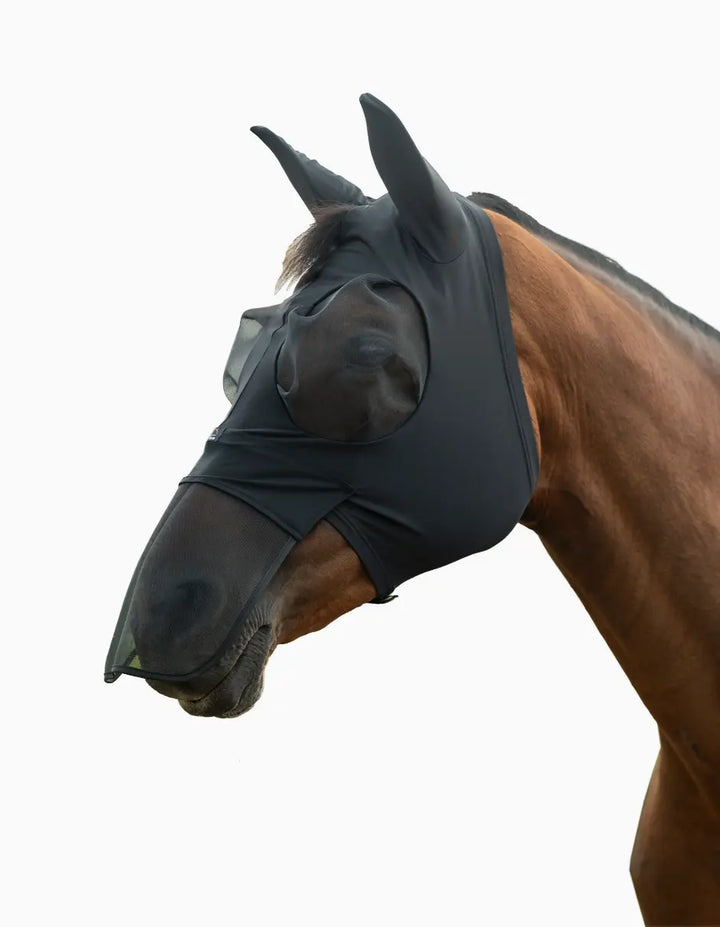 HKM Elastic Chin Zip Fly Mask with Nose cover HKM