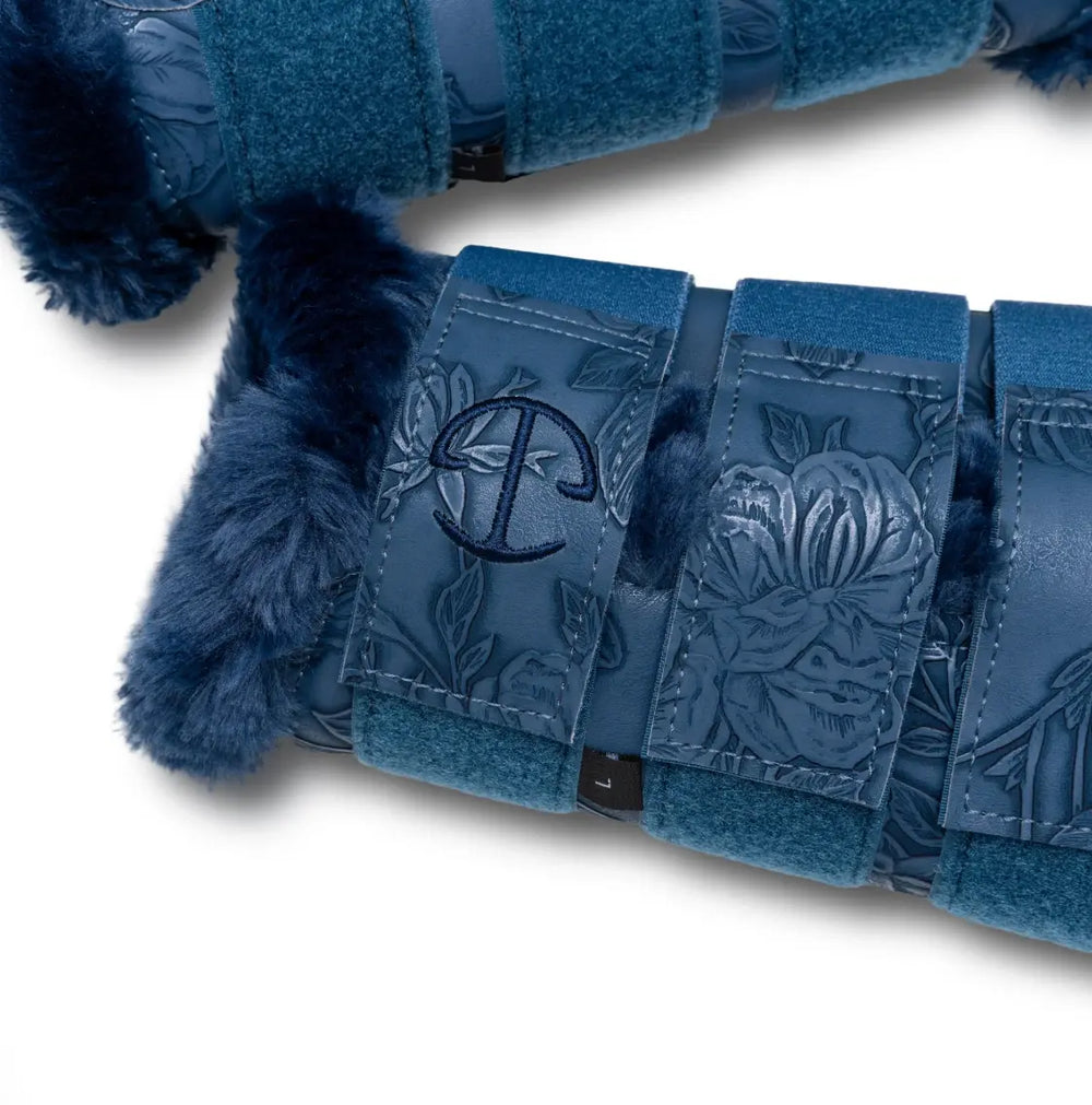 Halter Ego Brushing Boots Prusssian Blue Romance Collection Halter Ego