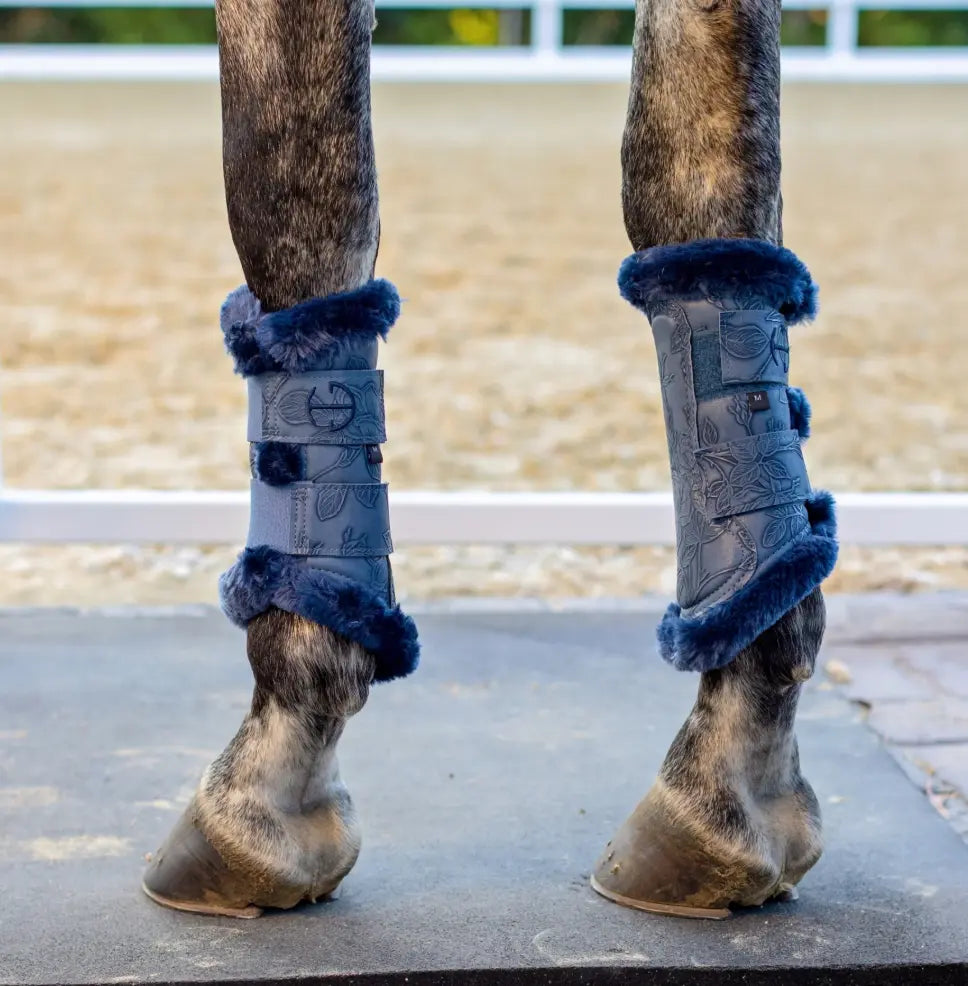Halter Ego Brushing Boots Prusssian Blue Romance Collection Halter Ego