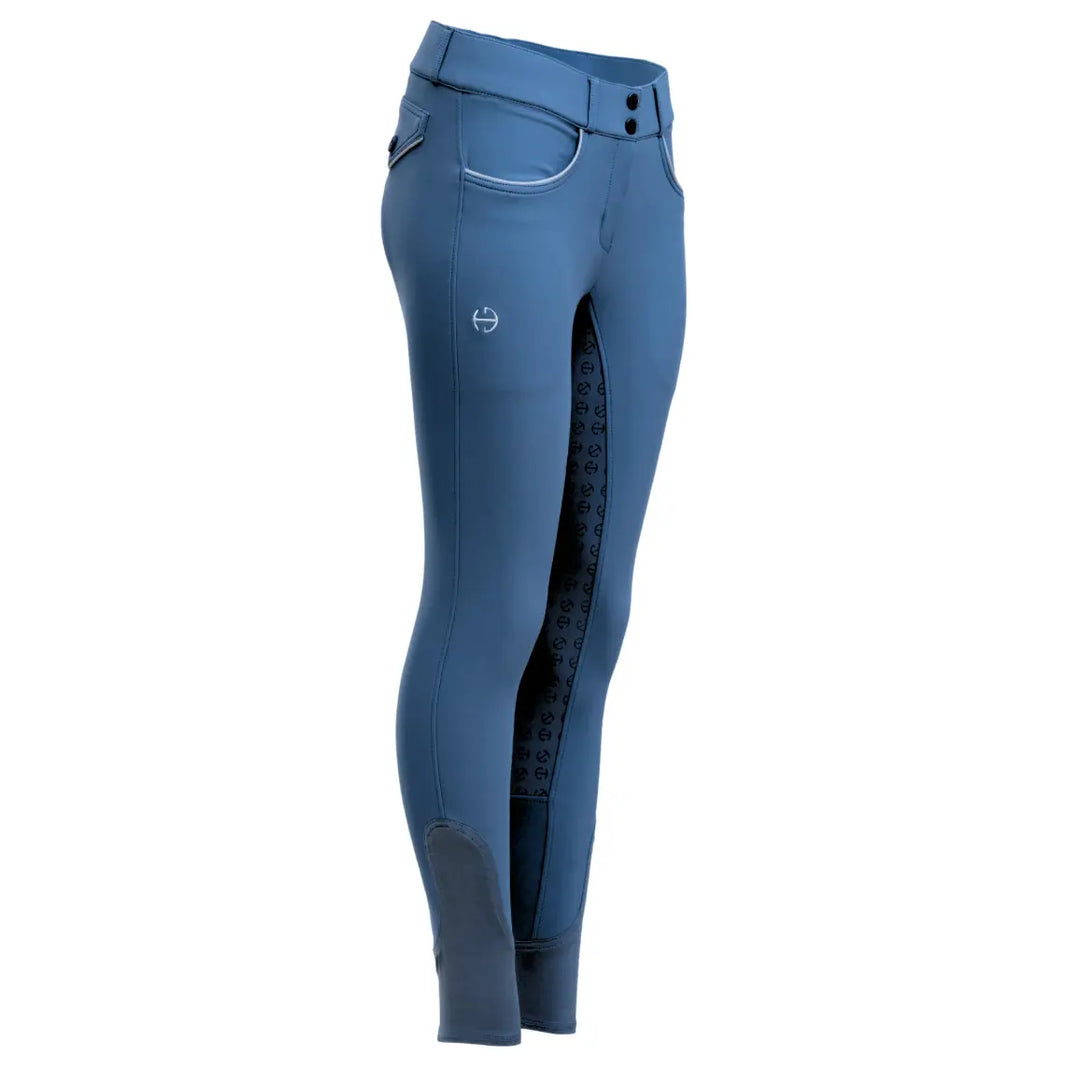 Halter Ego Evolution Mid Rise Full Seat Breeches - Carolina Blue Halter Ego