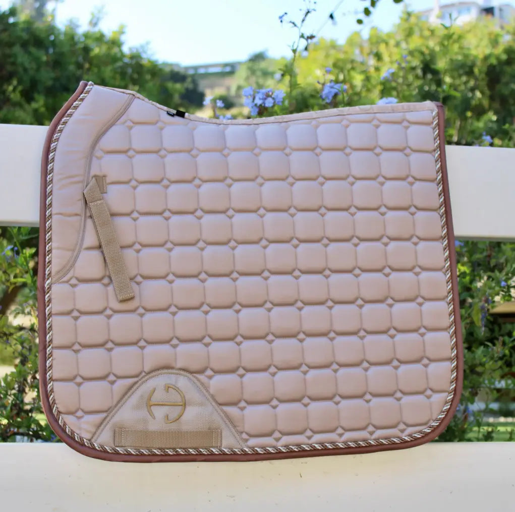 Halter Ego Satin Classic Dressage Pad - Champagne Halter Ego