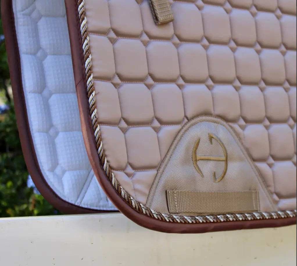 Halter Ego Satin Classic Dressage Pad - Champagne Halter Ego
