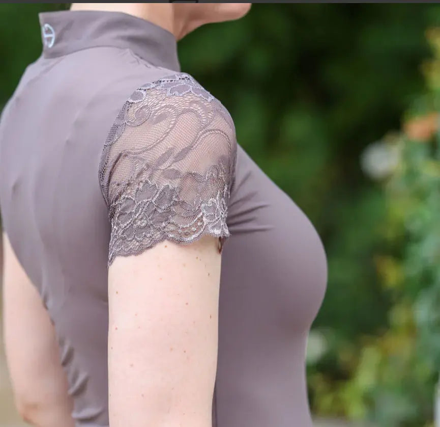 Halter Ego Tara Lace Short Sleeve Womens Riding Top Halter Ego