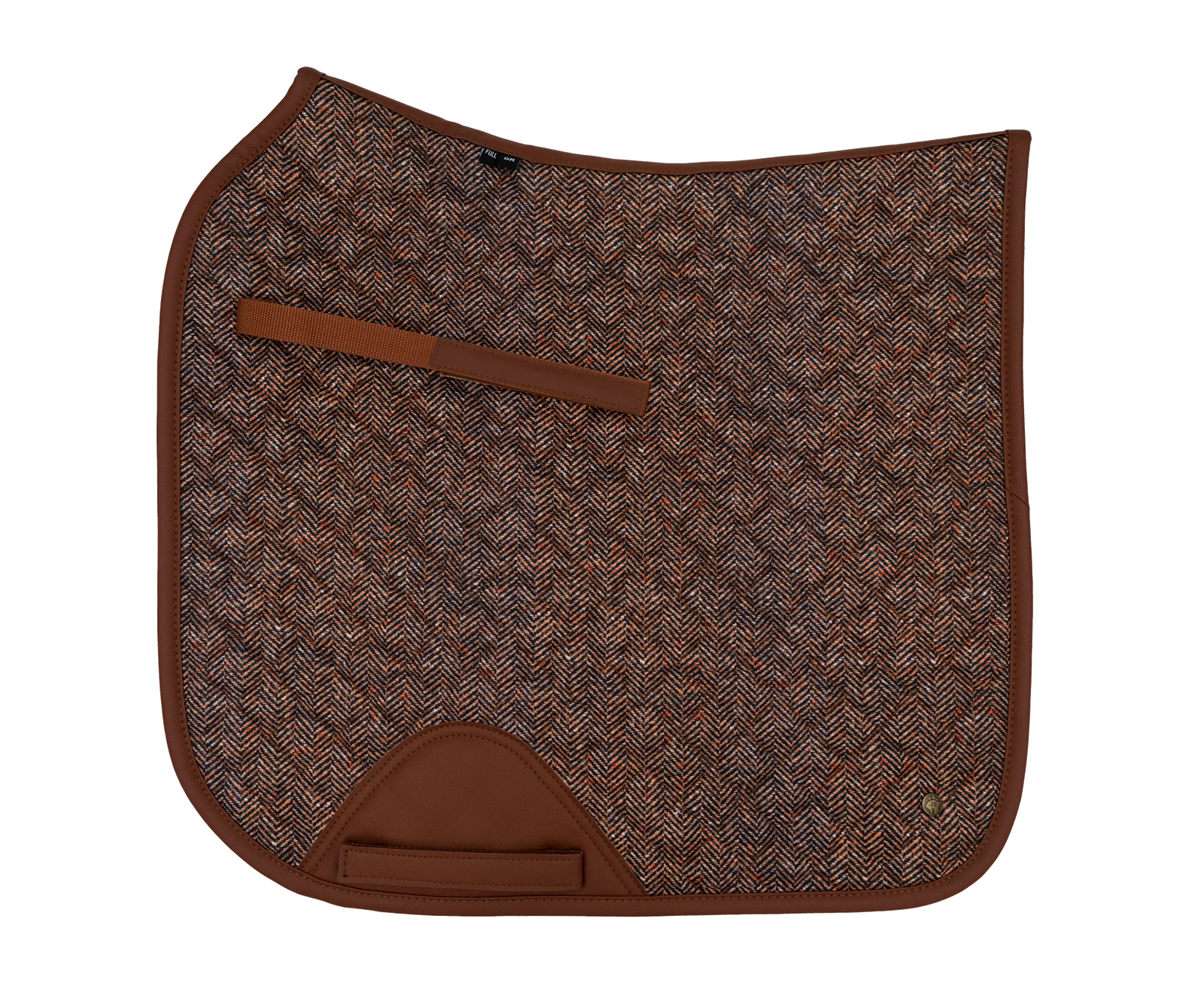 Herringbone & Cognac Saddle Pad 16 Cypress