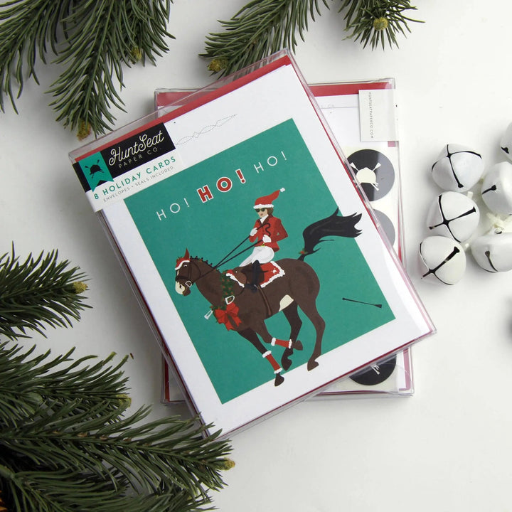 Ho! Ho! Ho! Equestrian Horse Christmas Card Hunt Seat Paper Co.
