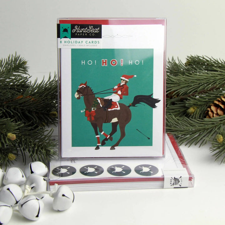 Ho! Ho! Ho! Equestrian Horse Christmas Card Hunt Seat Paper Co.