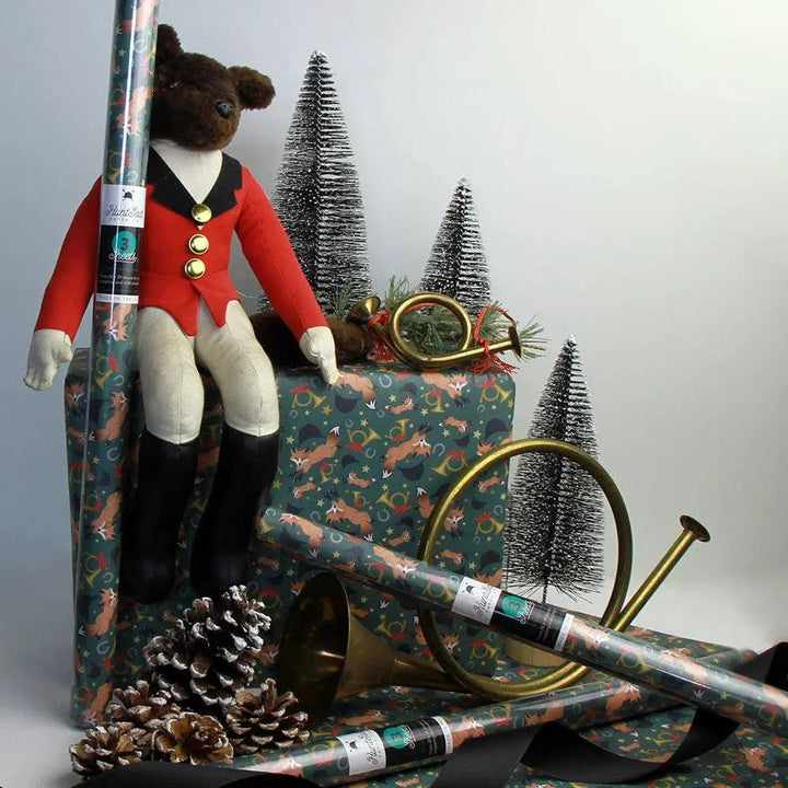 Holiday Fox - Equestrian Horse Gift Wrapping Paper Hunt Seat Paper Co.