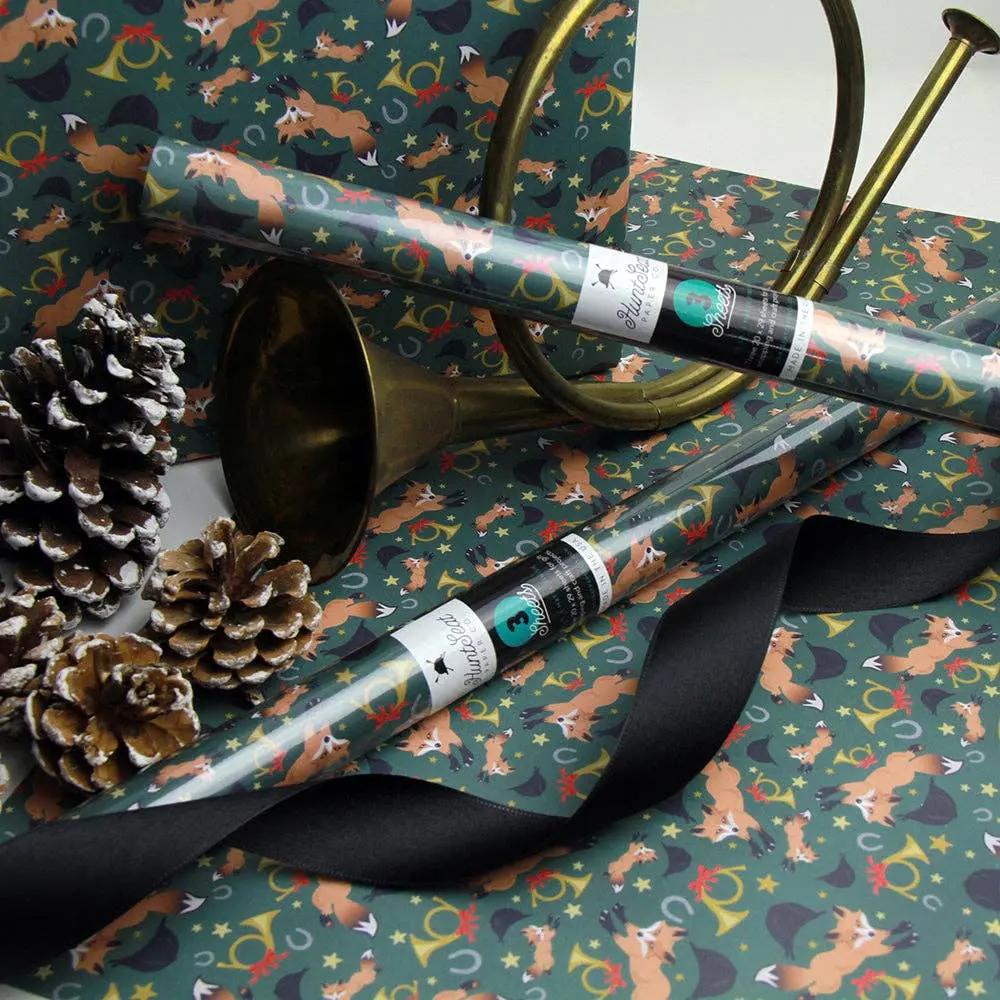 Holiday Fox - Equestrian Horse Gift Wrapping Paper Hunt Seat Paper Co.