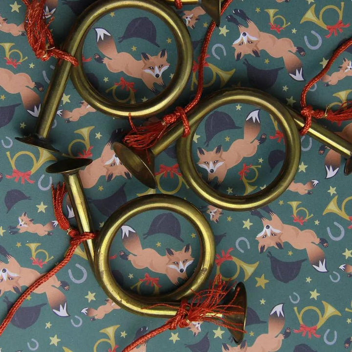 Holiday Fox - Equestrian Horse Gift Wrapping Paper Hunt Seat Paper Co.