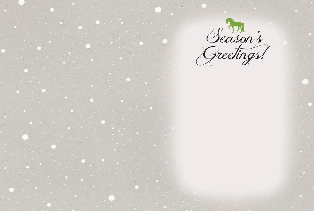 Horse Boxed Christmas Cards: Wreath w/ Peppermints, Carrots Horse Hollow Press